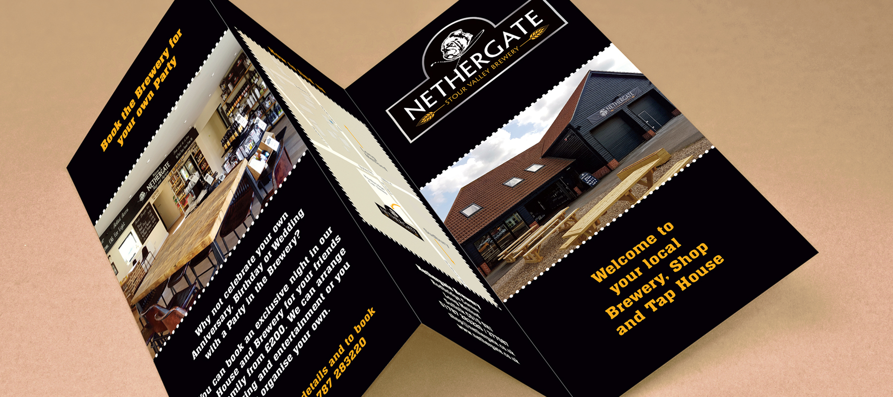 Nethergate Brewery and Shop - Brochure - Leaflet - Leaflet Design - A4 to DL Leaflet - Brochure Design - Sudbury - Suffolk