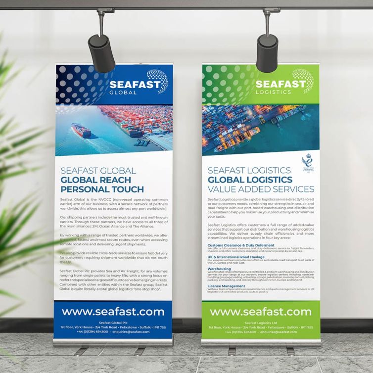 Seafast Website Design, Graphic Design and Print