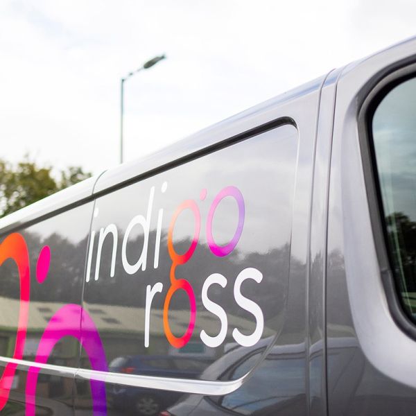 Van Livery Design, Graphics design and printed by and for Indigo Ross