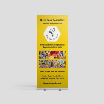 Pull up Banner created for Busy Bees Cosmetics in Sudbury, Suffolk