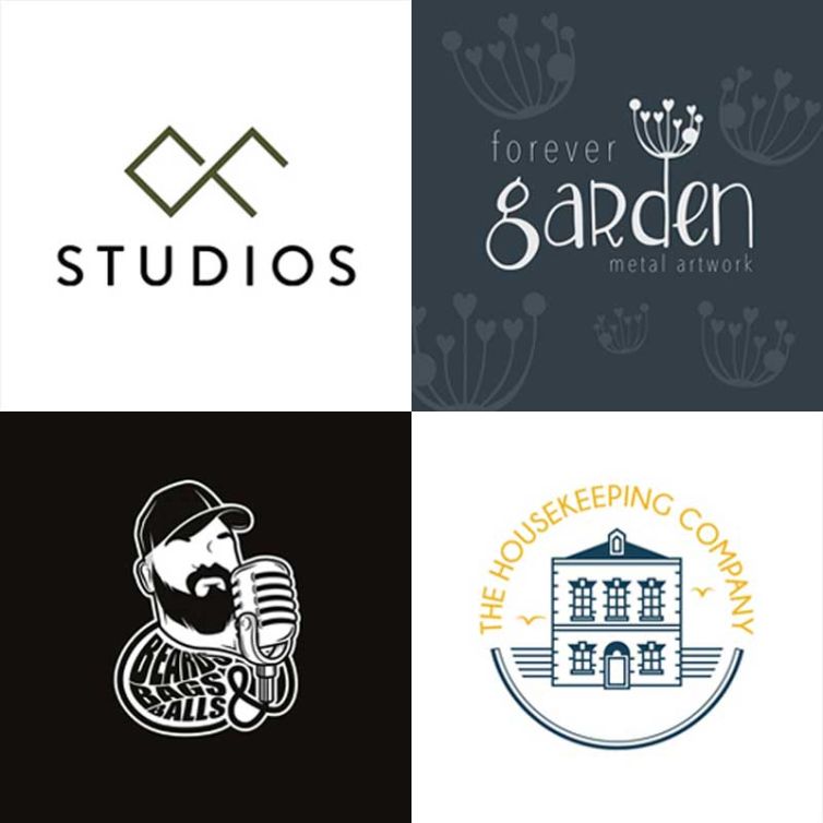 4 Custom Logo Designs by Indigo Ross