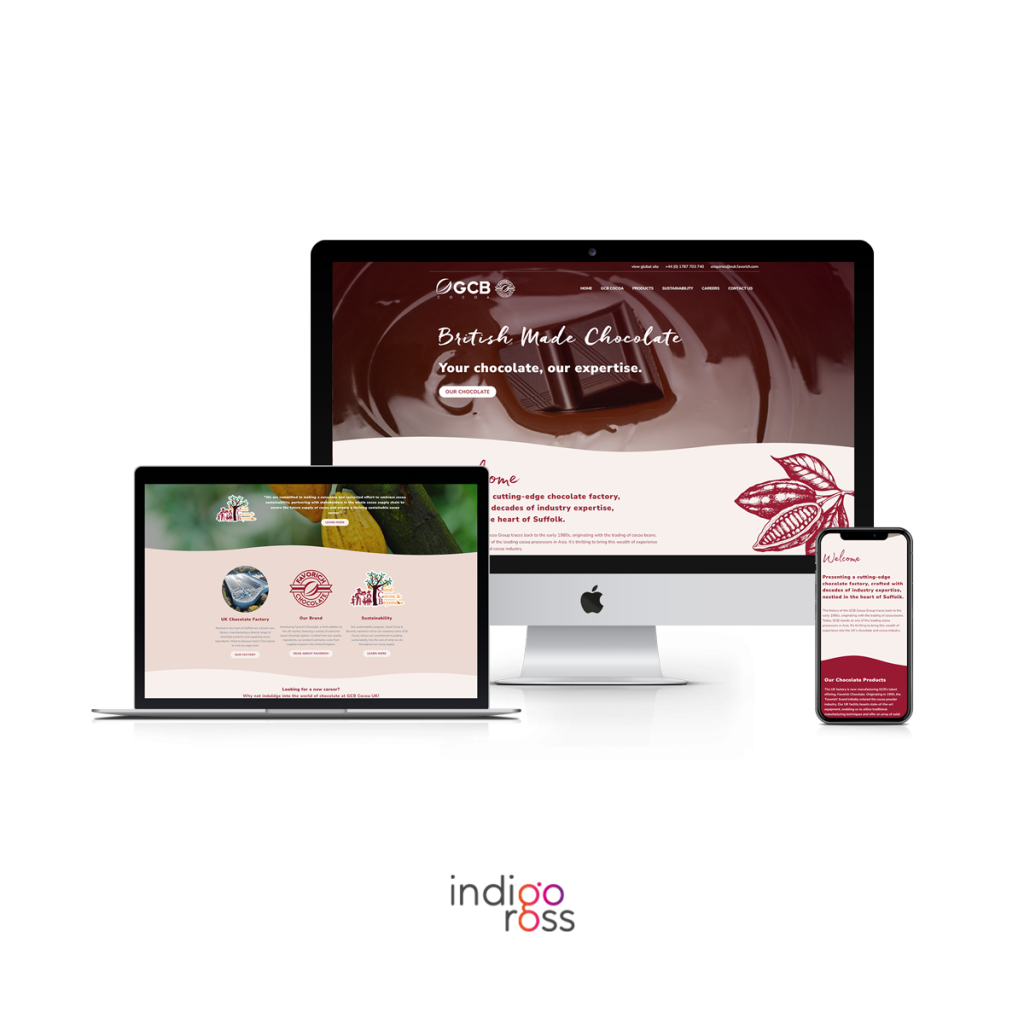 GCB Cocoa Website Design by Indigo Ross