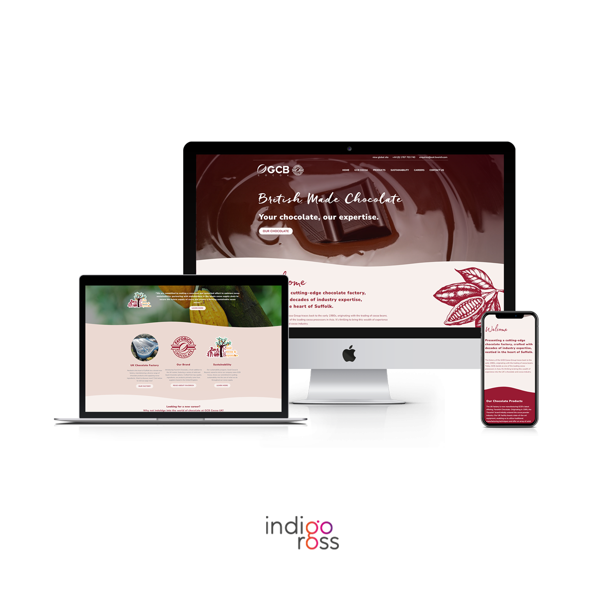 GCB Cocoa Website Design by Indigo Ross